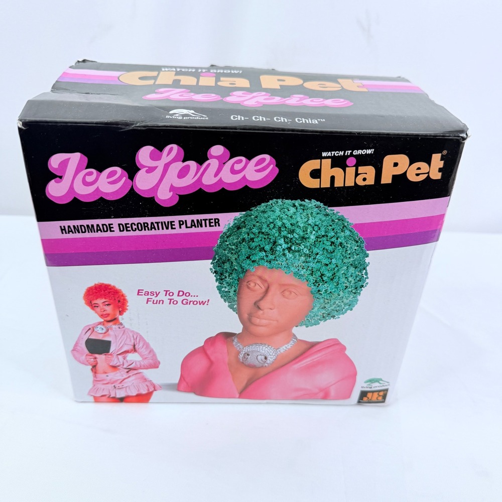 Ice Spice Chia Pet Handmade Decorative Planter Pottery 2023 Joseph Ent.